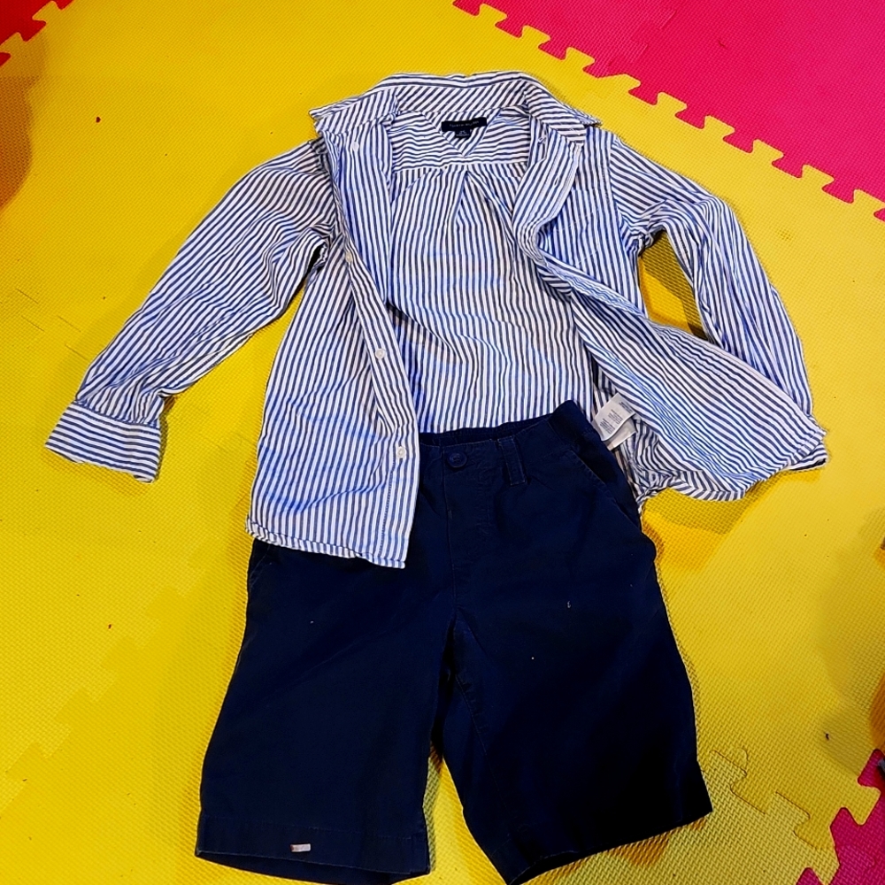 7 yrs tommy Hilfiger shirt and 8yrs shorts